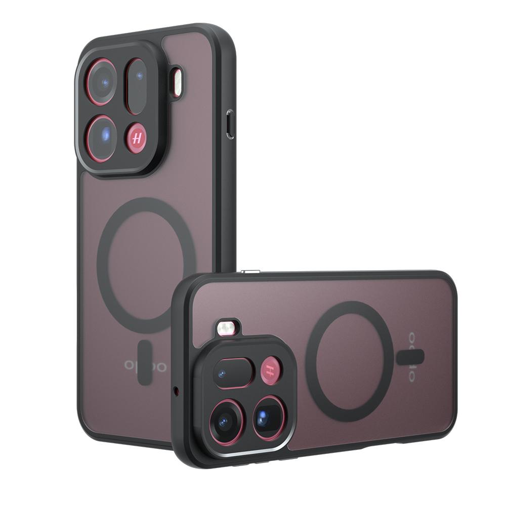 Чехол для OPPO Find X9 Pro Магнитная беспроводная зарядка Мягкая ТПУ рамка Жесткий пластик Полупрозрачный матовый Ударопрочный Задняя крышка для телефона