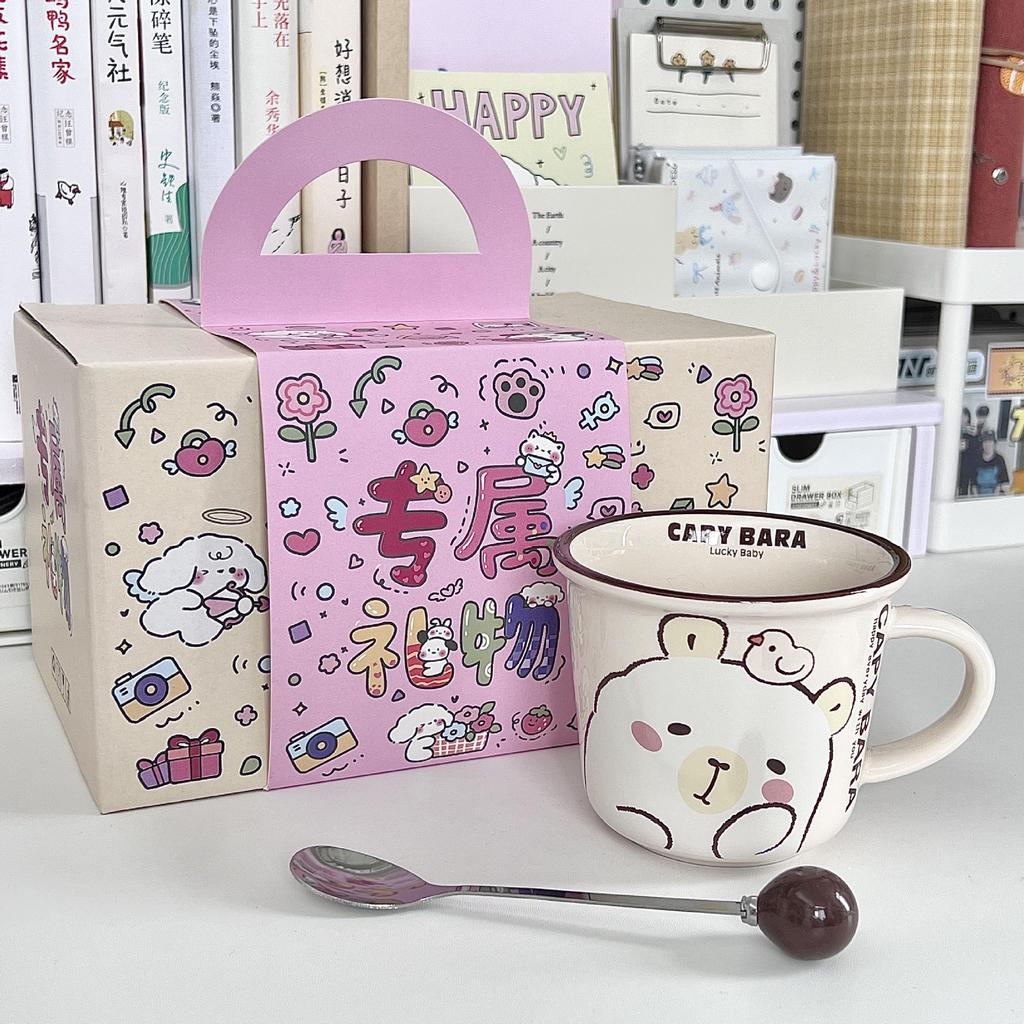 Подарок Подарок для девочек на день рождения Капибара Детская чашка для воды Парная керамическая кружка Лучший друг Сувенир Подарочная коробка