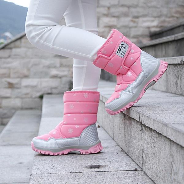 Kids Winter Children's Snow Boots Waterproof Cotton Shoes Thick Warm Non-slip Boots In The Tube Casual Kids Boots
