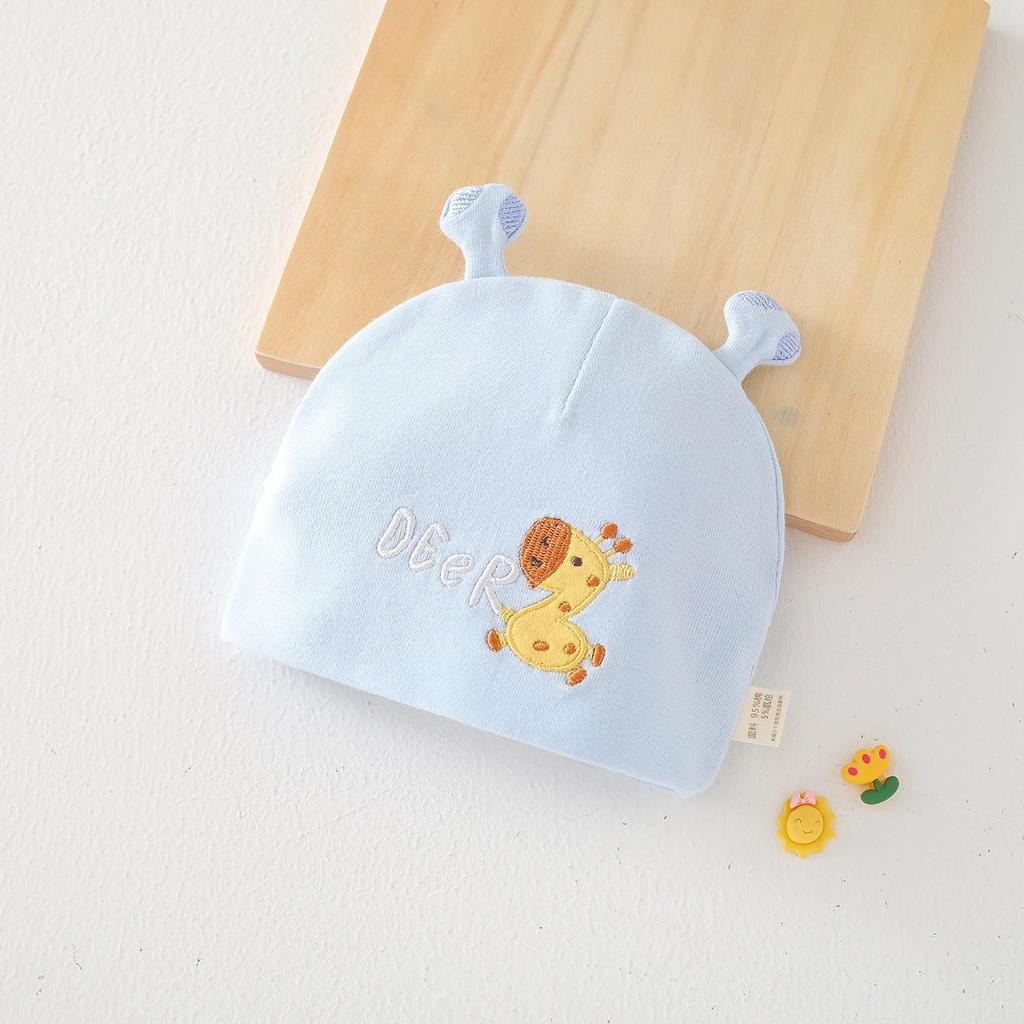 Pure Cotton Double Layer Newborn Hat for 0-3 Months, Suitable for Autumn/Winter