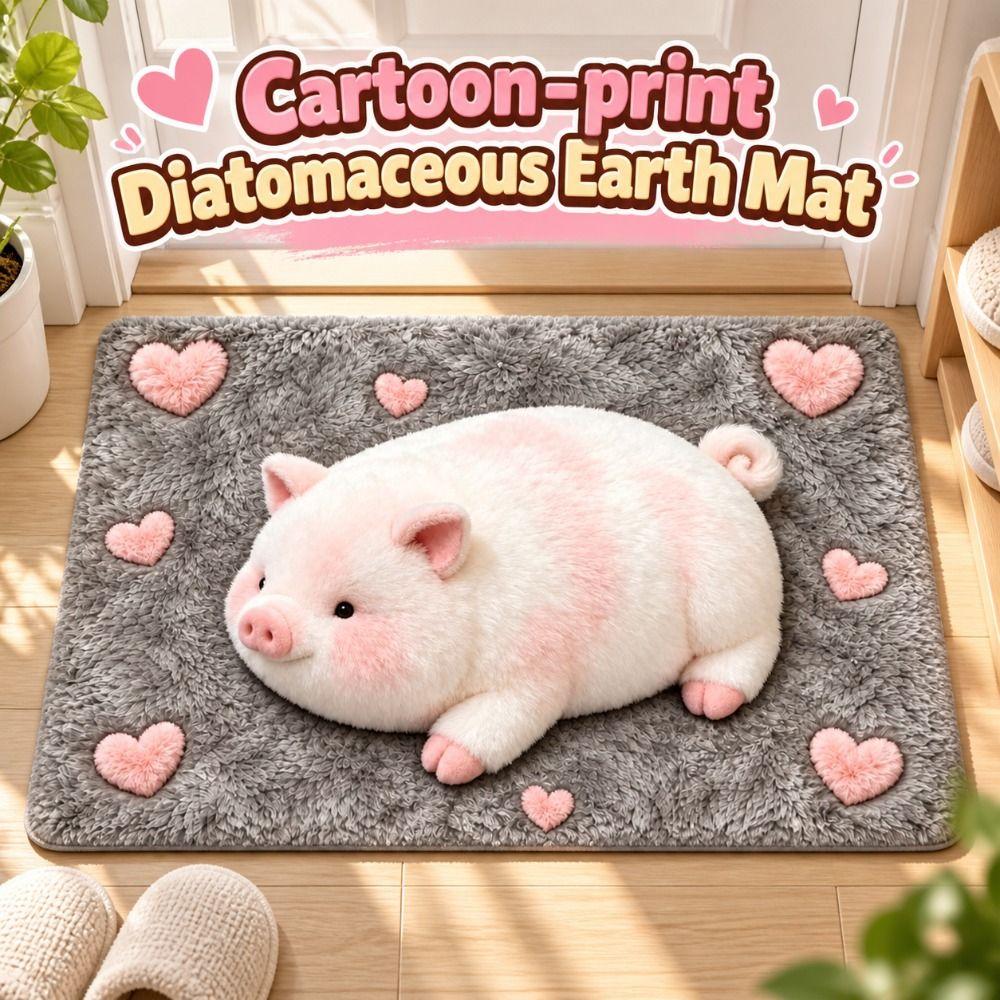 Diatomaceous Earth Bathroom Carpet Water-absorbing Bedroom Door Rug  Home Decor