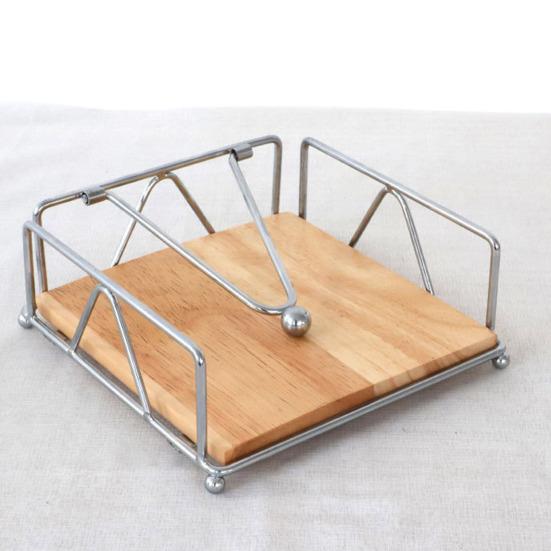 Плоский держатель для салфеток в деревенском стиле, металлический кухонный квадратный бумажный ящик, настольный диспенсер для салфеток