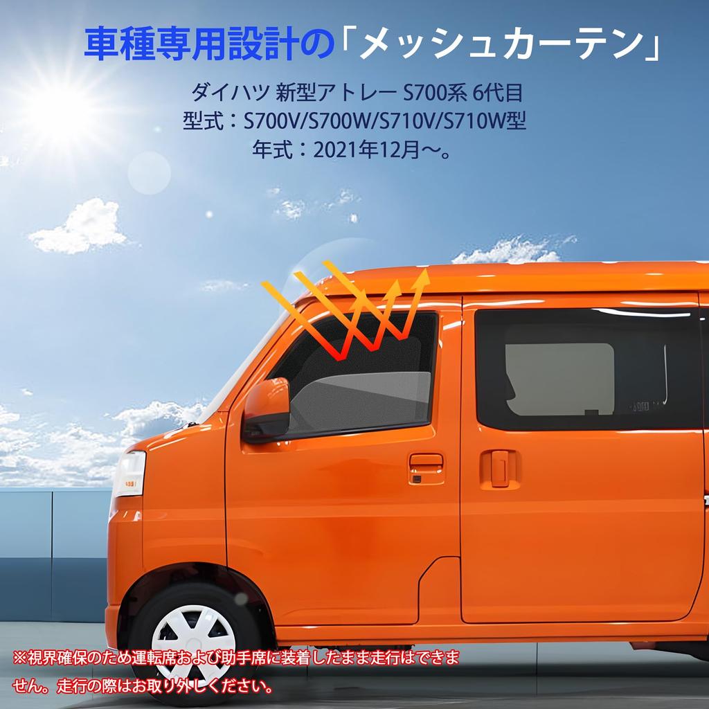 Daihatsu New Atrai Серия S7 6-е Поколение Солнцезащитная Сетка Боковая для Салона Водителя и Пассажира Включает Инструкцию на Японском Языке