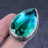 Natural Bi-Color Tourmaline Gemstone Handmade 925 Steling Silver Ring S.9 E0K05