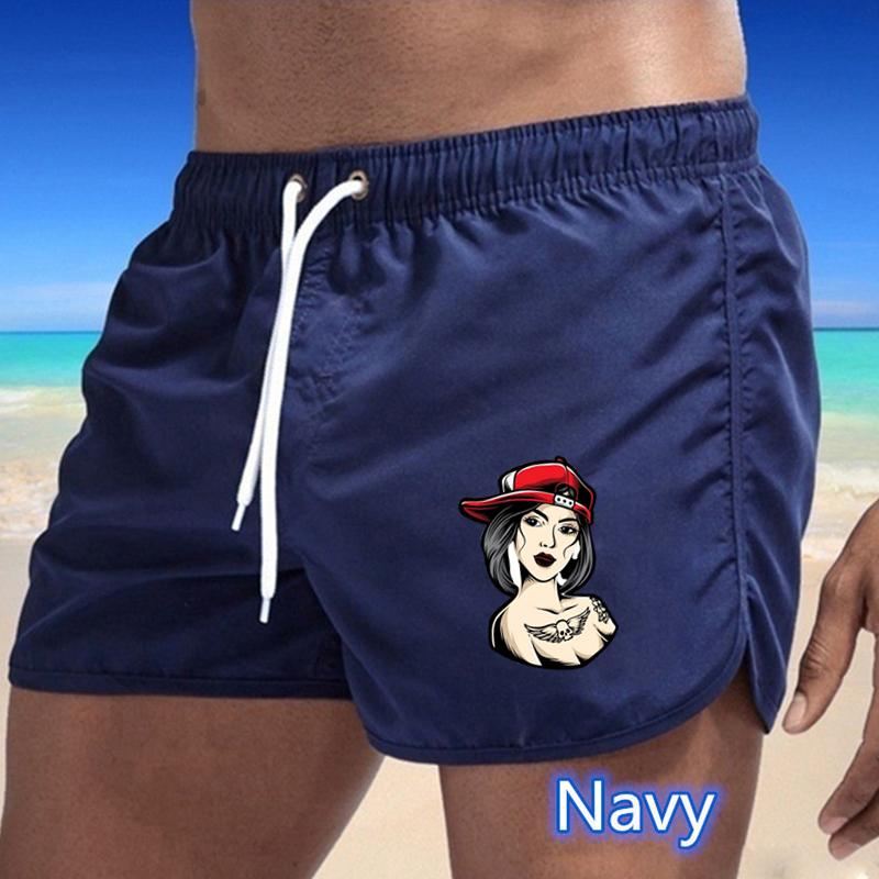 BBK-53 2025 Summer Men's Quick-Drying Swim Trunks Sports Pants Swimwear Beach Shorts Jogging Shorts