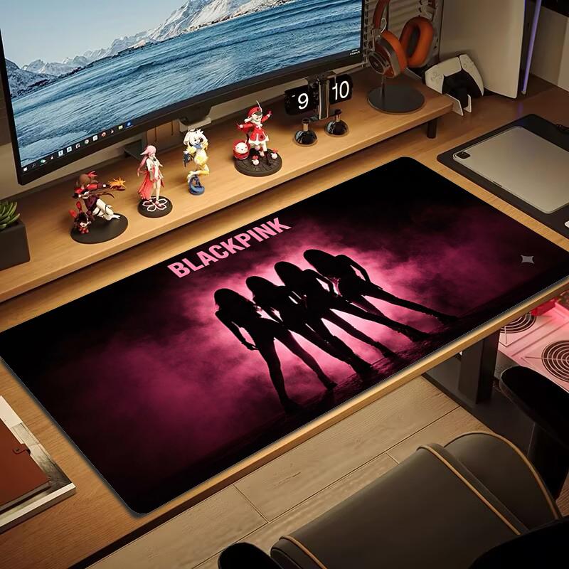 Blackpink Коврик для мыши Большой Игровой Стол Подушка Нескользящий Ноутбук Планшет Большой Коврик для Мыши XXL Коврик Мини ПК Игровой Коврик С Замком по краю_XIA
