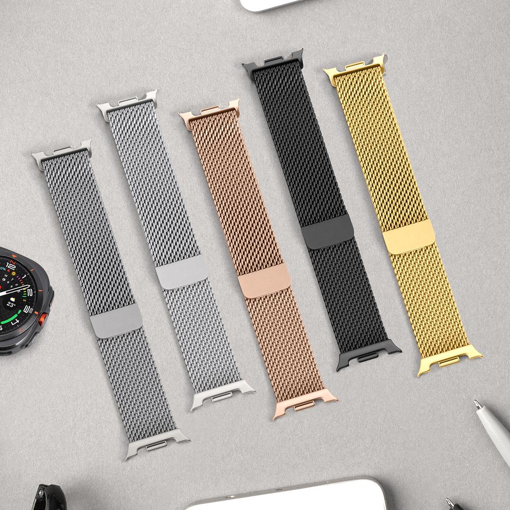 Миланский Loop Ремешок Для Samsung Galaxy Watch 8 44мм 40мм 8 classic 46мм Толстый металлический Браслет correa pulseira Galaxy Watch 8 ремешок