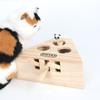 Wooden Cat Hunt Toy Catch Bite Indoor Funny Teasing With 3/5-holed Mouse Holes Pet Hit Hamster Cat Catching Mouse Pet Supplies Interactive Puzzle Toys