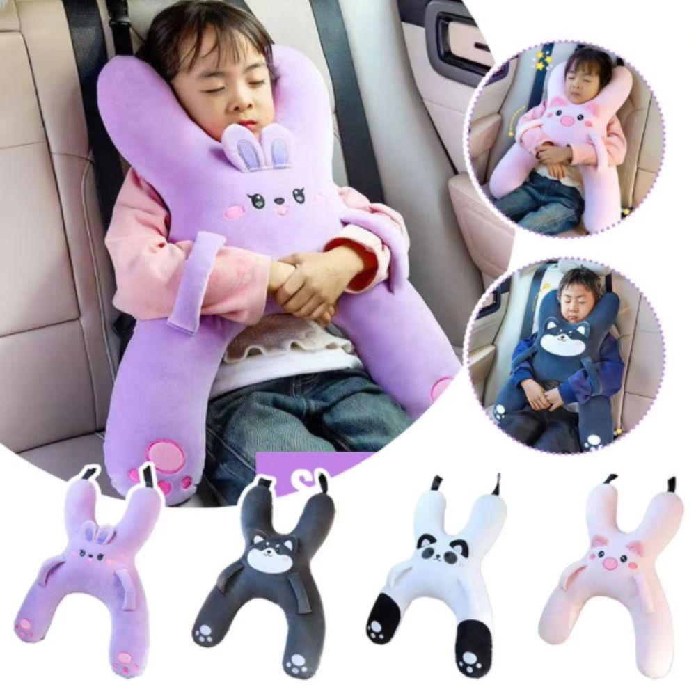 Soft Child Sleeping Pillow Comfortable Car Headrest Cute Lumbar Support Pillow  Kids