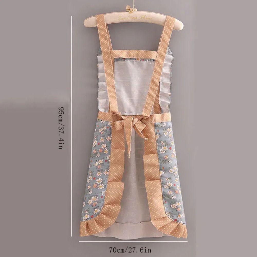 1Pcs Baking Florist Kitchen Cooking Aprons With Waistband Maid Dress Apron Durable Japanese Apron