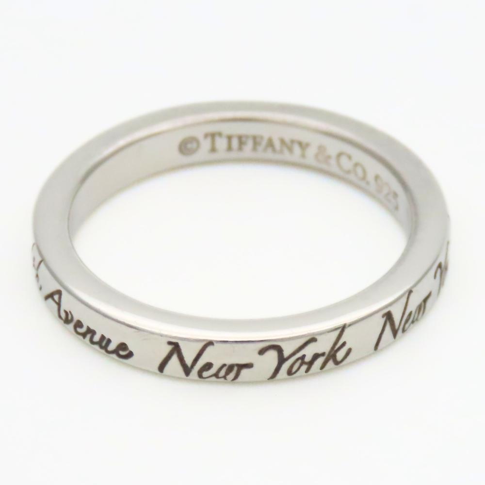 Used TIFFANY&Co. Ring Notes Narrow EU#49 Silver925 2.7g Silver Classic