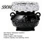 Decorative Mantle Accents Halloween Cauldron LED Bubble Light Decor, Color Changing Witch Potion Lamp with Decor Purple Light, Spooky Gothic Tabletop