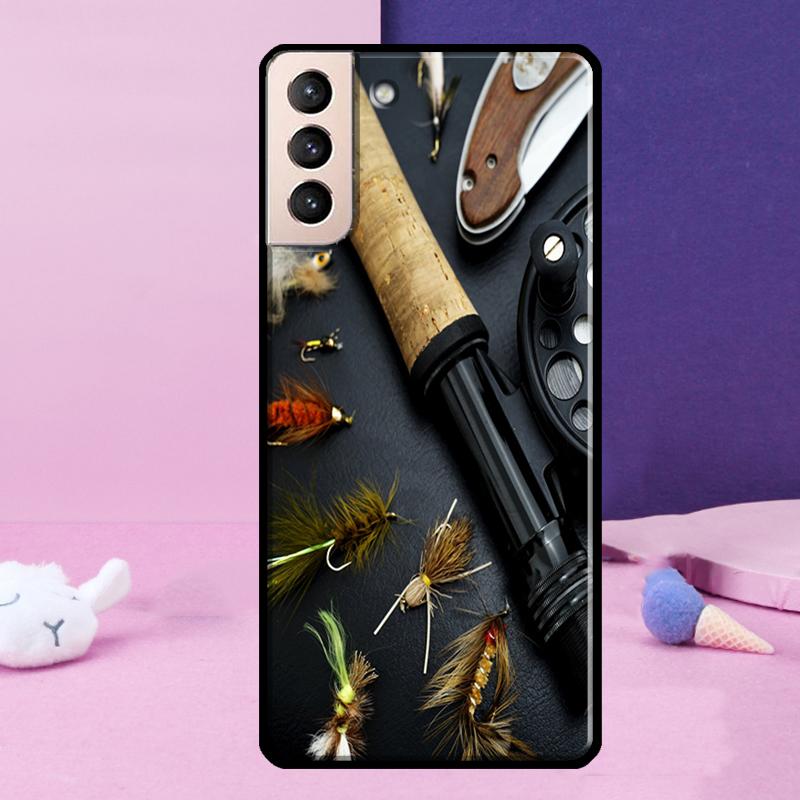 Fishing Rod Tool Phone Case For Samsung Galaxy S25 Ultra S23 S20 S21 S22 S24 FE S9 S10 Plus S24 Ultra Cover