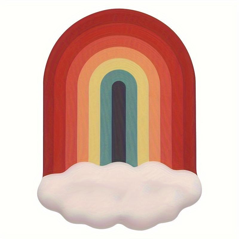 1 шт. Радужный мягкий пластиковый коврик для мыши, нескользящая основа и держатель для клавиатуры из пены с эффектом памяти - Мягкий для офисного комфорта, офисные принадлежности, комфорт пены с эффектом памяти