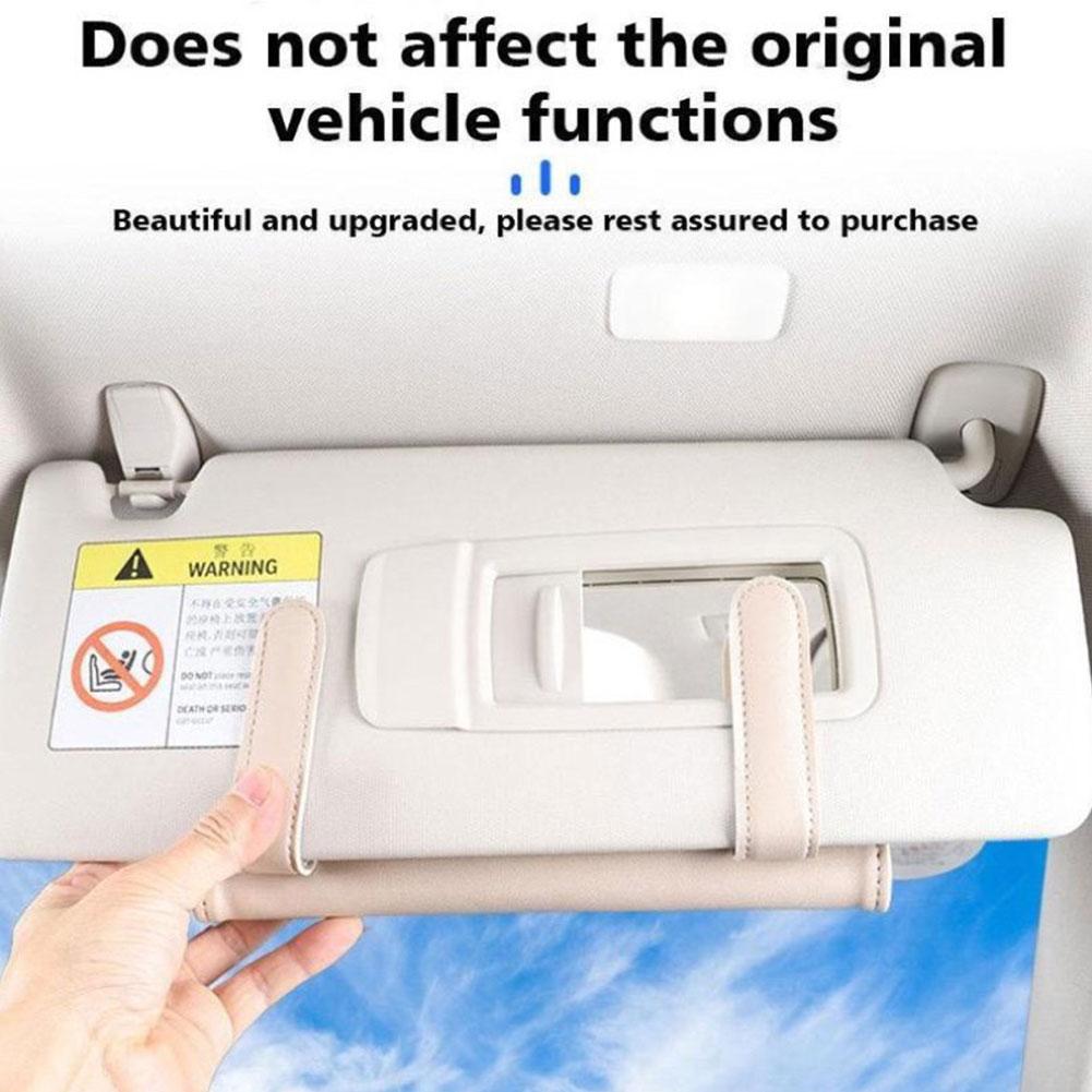 Car Sun Visor PU Leather Tissue Holder Mask Holder Sun Storage Auto Interior Visor Holder Accessories Car Decoration S4V8