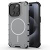 For iPhone 15 Pro Magnetic Case Corrugated Texture Heat Dissipation Shockproof TPU+PC Phone Back Cover