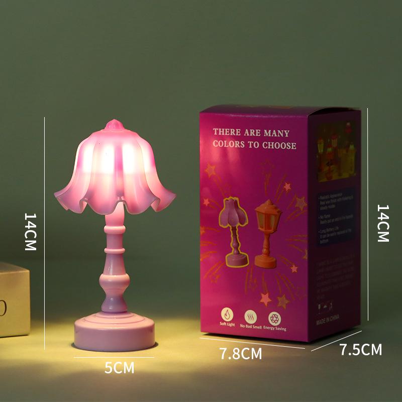 Мини светодиодный уличный фонарь ночник - Маленькая настольная лампа для атмосферы и декоративных микроландшафтов