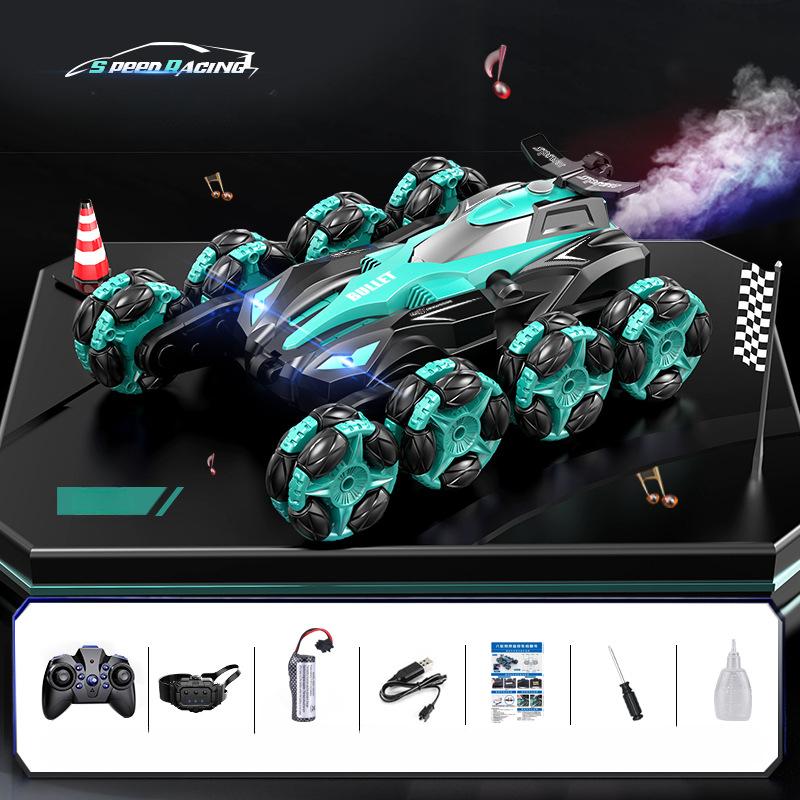 Gesture Sensing RC Stunt Car, 2.4 GHz Hand-Controlled Car for Kids, RC Car Toy with Lights Music, Off-Road 360° Rotation RC Drift Car for Boys & Girls