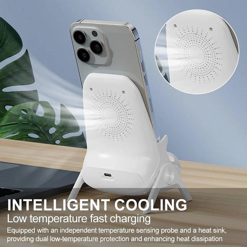 Портативное мини-кресло, беспроводное зарядное устройство, держатель для мобильного телефона, подставка для беспроводной зарядки 15 Вт