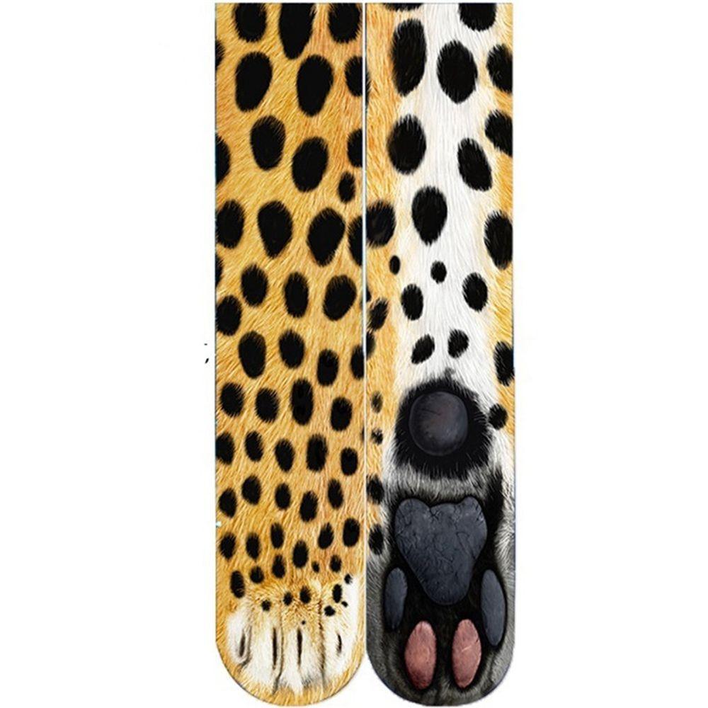 Funny Socks Printing Leopard Cotton Hosiery Tube Socks 3D Print Animals Sock Men Socks Women Socks