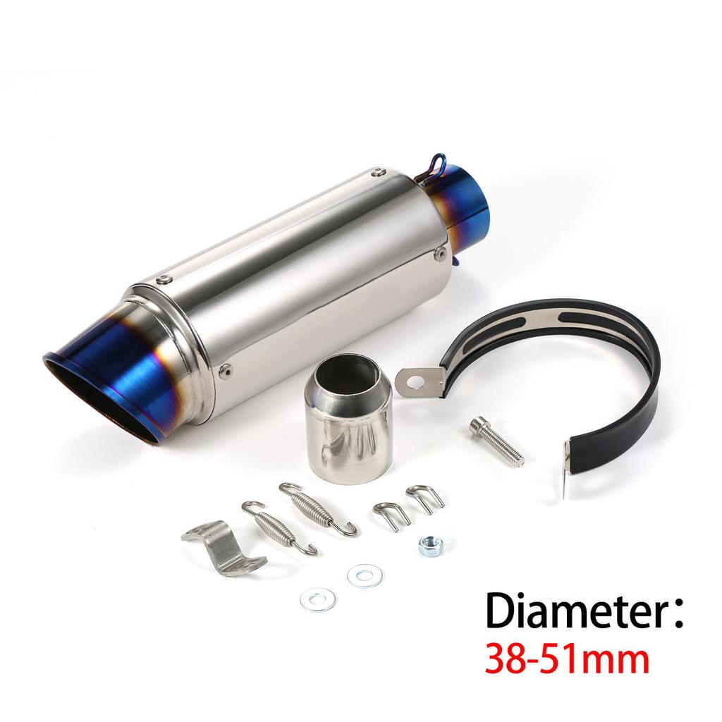 38-51mm Universal Motorcycle Exhaust Pipe Tail Refit Exhaust Muffler Fit for Motorcycles ATV