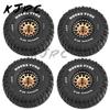 1/10 RC Crawler Car 4pcs 120mm Metal 1.9" Beadlock Wheel Rim Rubber Tire Set for Traxxas TRX4 RC4WD D90 Axial SCX10 II III MST