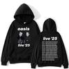 O-Oasis Live 25 Tour Hoodies Rock Band Punk Men Women Clothing Fashion Hip Hop Long Sleeves Hooded Sweatshirt Oversized Pullover