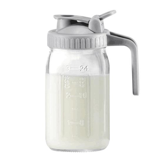 Cold Brew Coffee Maker 32oz/64oz Glass Pitcher with Stainless Steel Filter Wide Mouth Mason Jar Pitcher for Iced Tea Lemonade