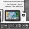 Wireless Weather Station Indoor Outdoor Color Screen Weather Forecast Station with Outdoor Sensor