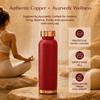 Copper Water Bottle for Travel Leak Proof and BPA Free, Office and Home Use, Ayurveda Inspired Bottle for Immunity Boost  (1 Liter | Magenta)