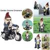 Garden Gnomes Novelty Statues Motorcycle Dwarf  Ornaments Outdoor Naughty Decor
