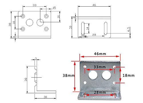 Принесите умный L-образный кронштейн, металлический кронштейн, фиксированный двигатель постоянного тока (Серебряный
