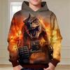 Children's Animal Dinosaur Series 3D Digital Printed Boy Hip Hop Personality Hooded Sweatshirt