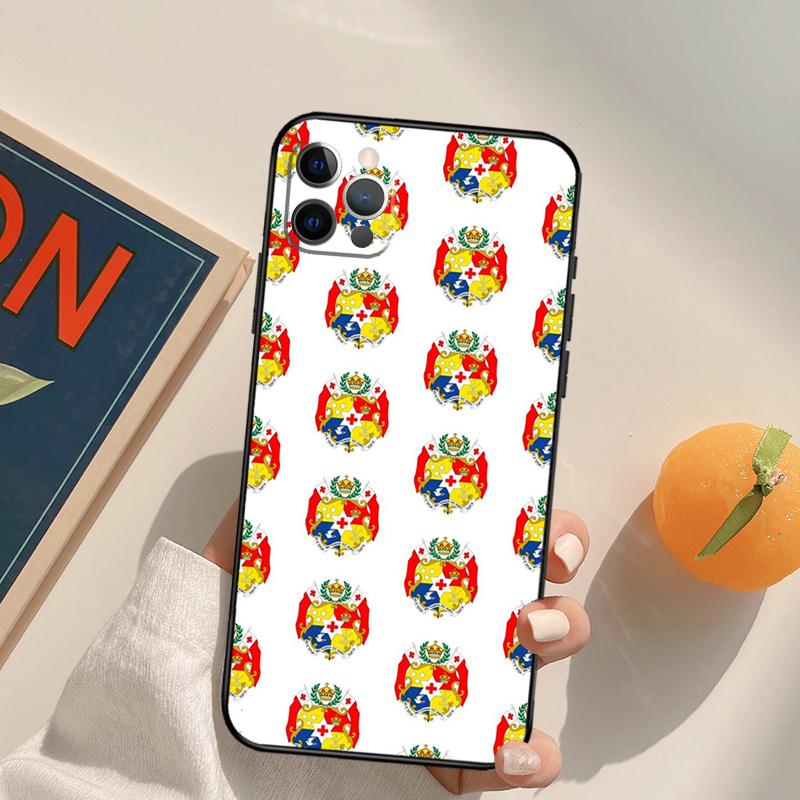 Герб Тонга Чехол Tonga Для iPhone 16 15 14 13 12 11 Pro Max XS XR X 12 13 Mini 16 15 Plus Fundas