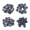 50x Snap Fasteners Press Stud Buttons for Leather Jacket Jeans Bag Clouses Black