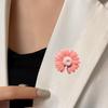 Brooch Pin Chrysanthemum Gap Japan Style Unisex Cartoon Floral Couple Brooch Clothes Decor