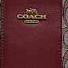 Coach Клатч-браслет из канвы с монограммой и кожаной ручкой Сумка для маджонга Маленький женский клатч Бордовый 5476-B4RH5