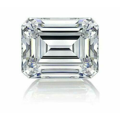 3.51 Ct Emerald 8x10 MM Synthetic Moissanite D Color Loose Diamond