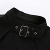 Women Fashion Punk Gothic Sexy Blouse Halter Short Sleeve Square Neck Bare Midriff Shirt Tops