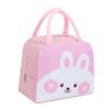 Lunch Bag Cute Cartoon Animal Pattern Waterproof Large Capacity Portable Thermal Insulation Lunch