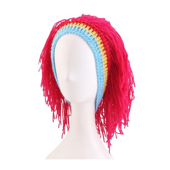 Wig Hat Elasticity Knitted Wool Hand-Crocheted Funny Hat Dreadlocks Design