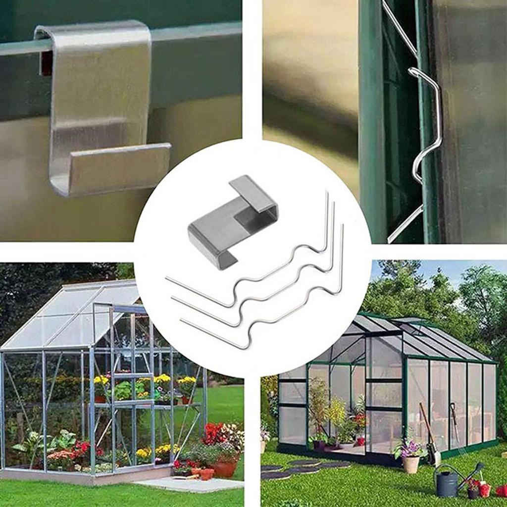 Greenhouse Glass Clamps Stainless Steel Clip Frame W Type Clips Fixing Pane Greenhouse Glass Clips W Glass Clips