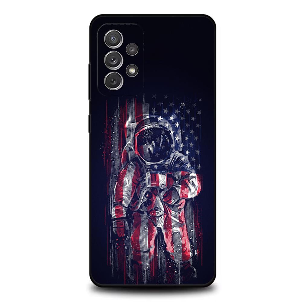 America USA Flag Cool Phone Case For Samsung S25,S24,S21,S22,S23,S30,Ultra,S20,Plus,Fe,Lite,Note,10,9,5G Black Cover