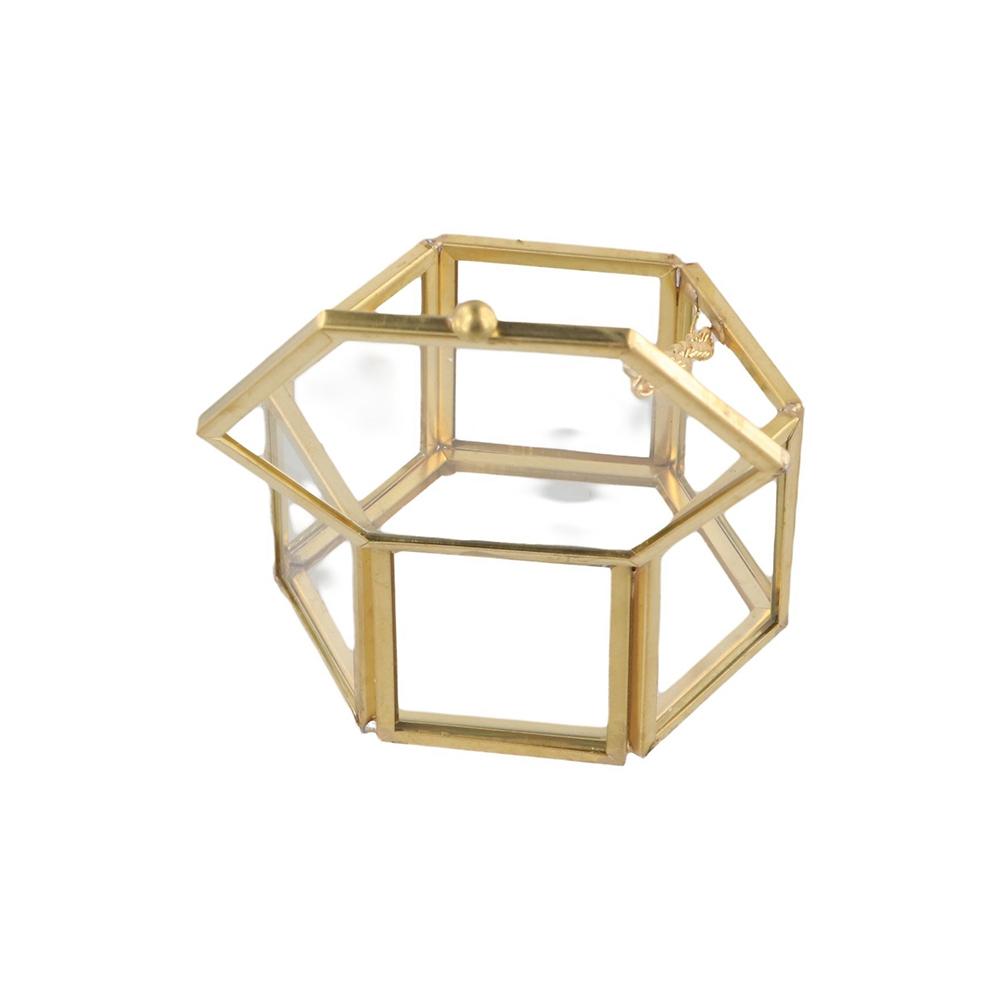 С крышкой, геометрическая шкатулка для ювелирных изделий, легкая, роскошная шестиугольная шкатулка для сережек ко Дню святого Валентина