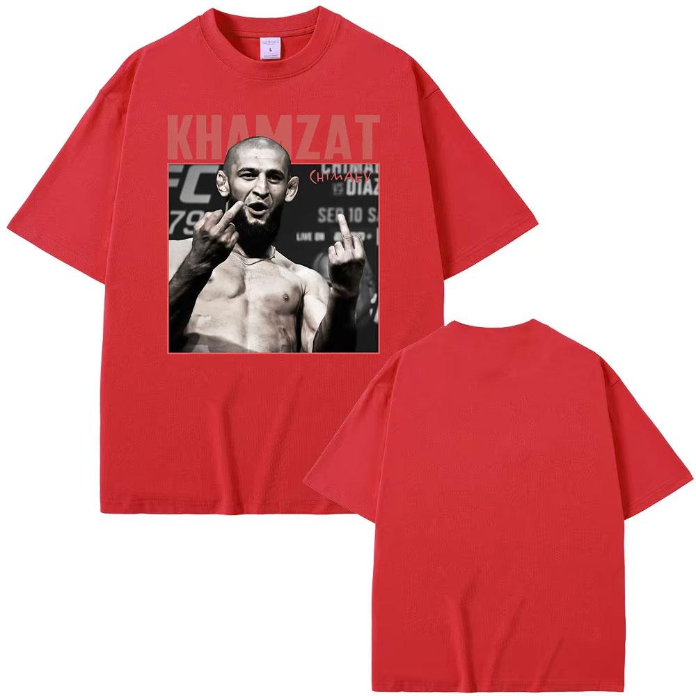 Khamzat Chimaev Violence Aesthetic Graphic T-shirts for Women Fashion Vintage Short Sleeve T Shirt Casual Cotton Tshirt
