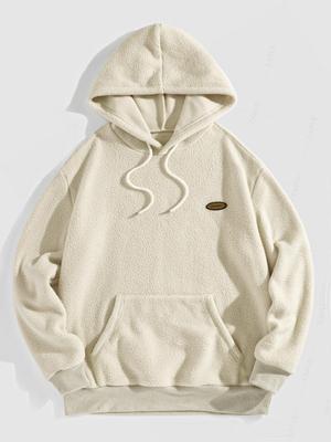 Комплект из толстовки с капюшоном из пушистого флиса с карманом-кенгуру и брюк-джоггеров на шнурке