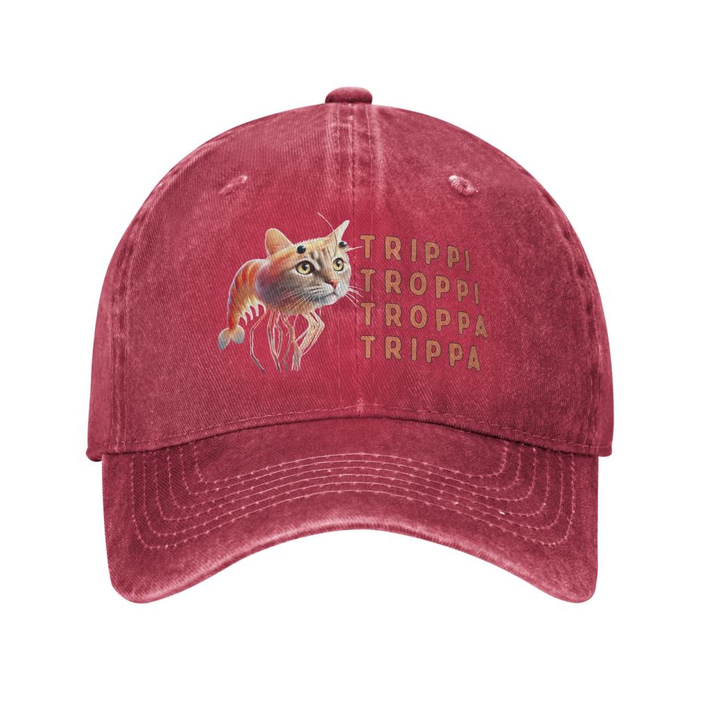 Trippi Troppi Cat Shrimp Print Caps Unisex Women Cotton Trucker Hat Lerisure Headwear Baseball Cap Adjustable
