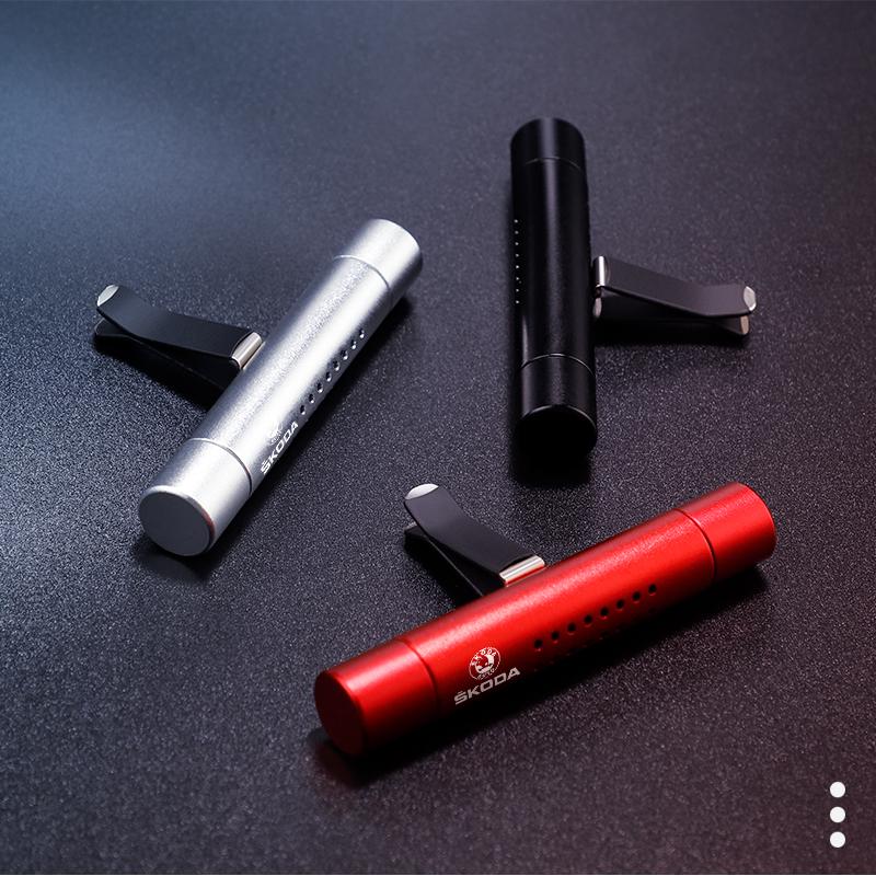 Car Air Outlet Perfume Clip Diffuser Interior Accessories For Skoda Kylaq VRS Elroq Kodiaq Octavia Enyaq Kamiq Scala Rapid Yeti