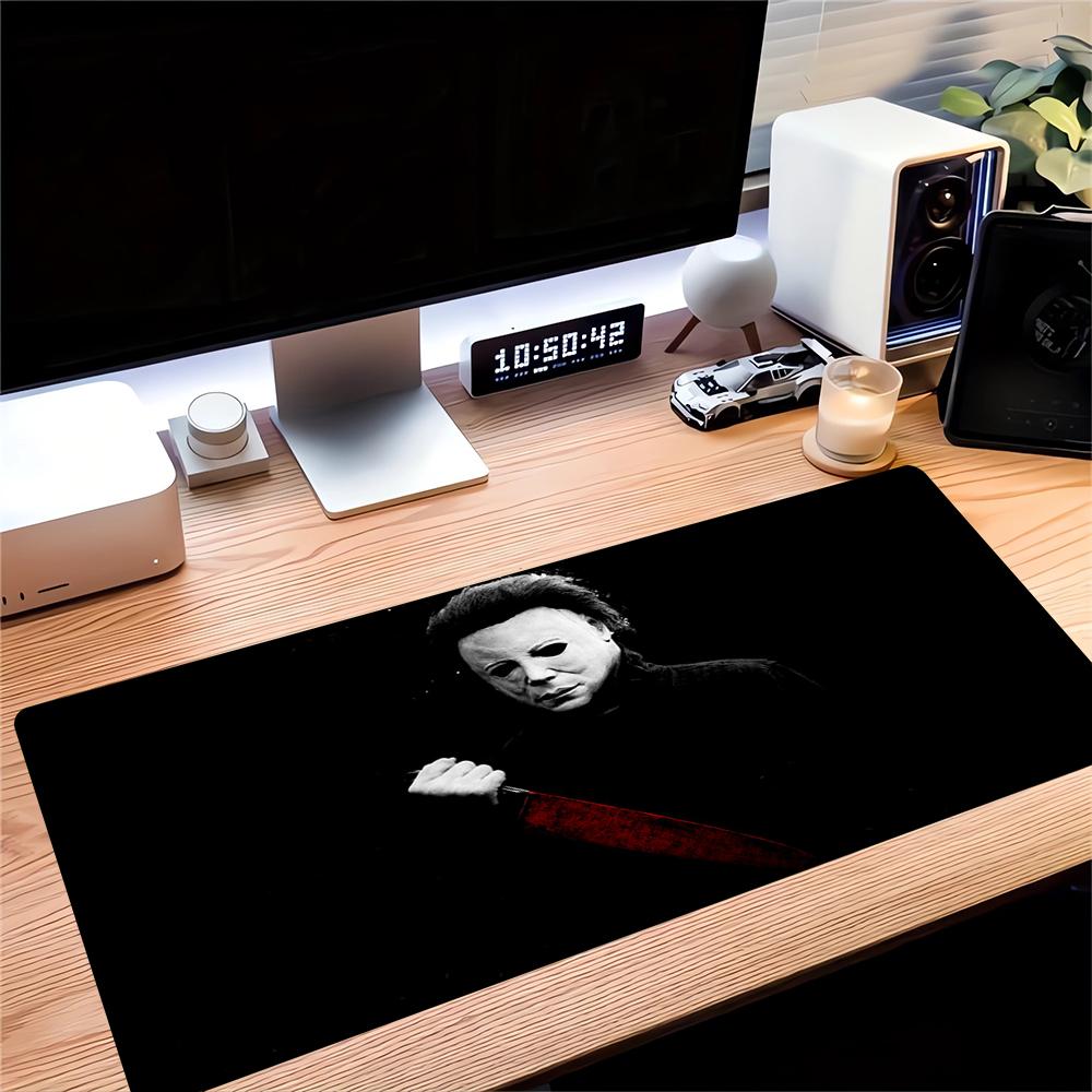 Halloween Horror Icon Large Gaming Mouse Pad Nonslip Rubber Base Waterproof Desk Mat For Office Pc Laptop