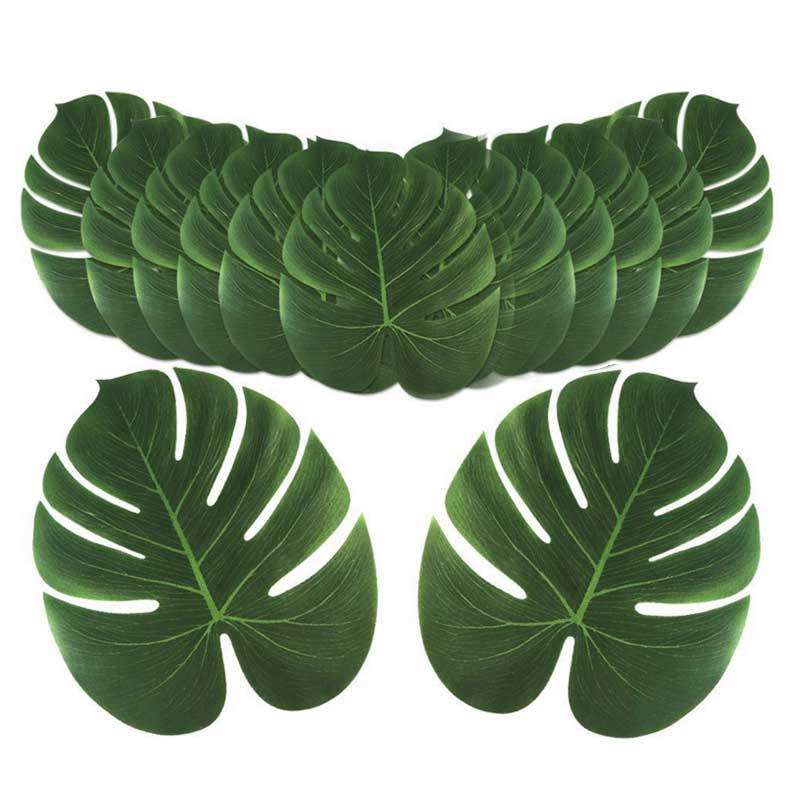 12 шт. Искусственные тропические пальмовые листья для гавайской вечеринки в стиле луа, украшения, домашний сад